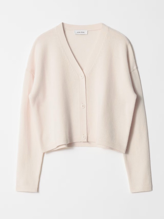 & Other Stories Sweaters - & Other Stories 100% Wool Relaxed Cropped V-Neck Cardigan in Cream XS